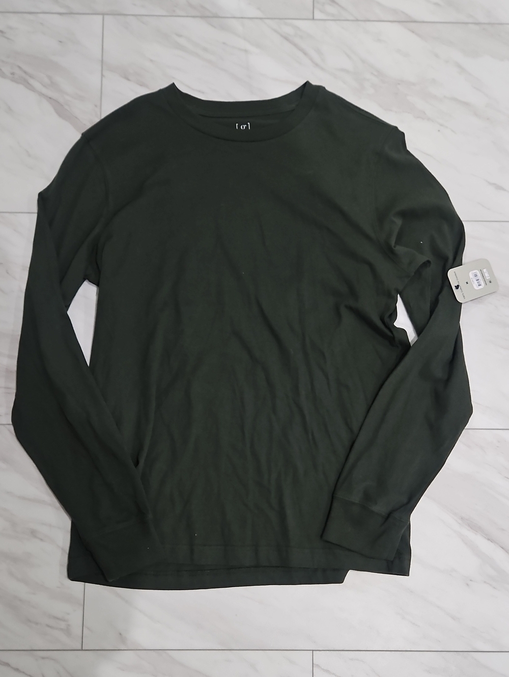 George Men's Long-Sleeve Crewneck Shirt - Dark Green